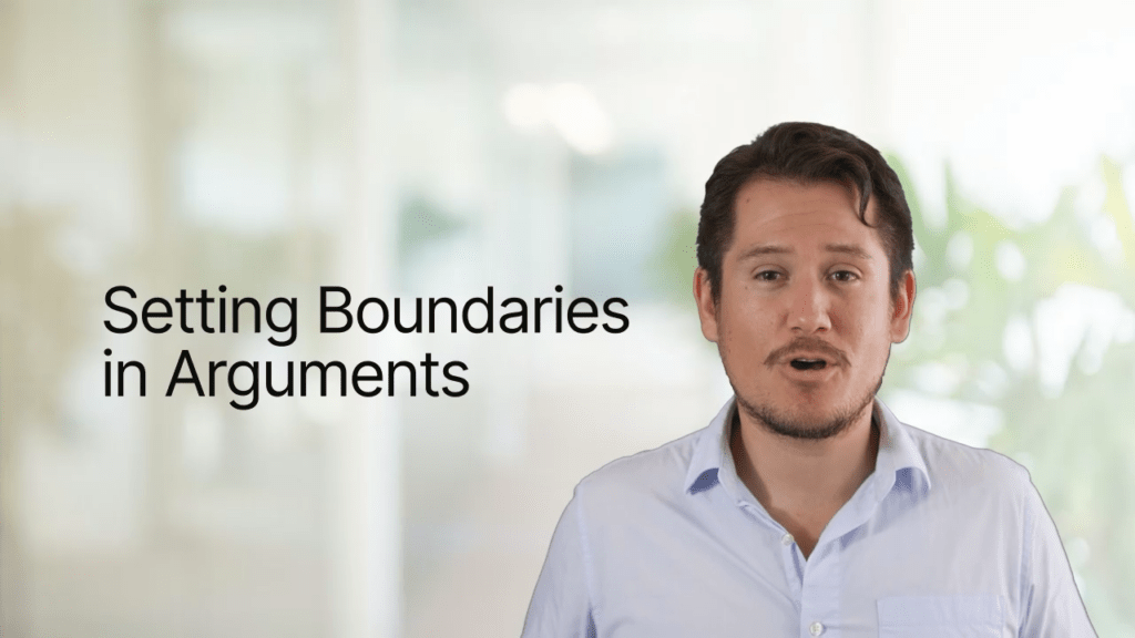 setting boundries for arguments